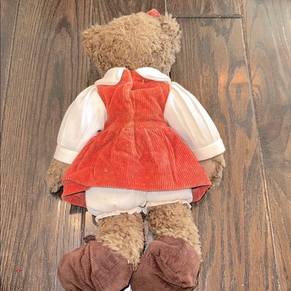 Boyds Bear in Orange Corduroy Dress scarecrow design on front new with tag - Picture 7 of 9
